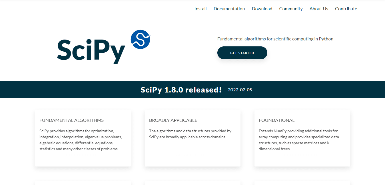 SciPy Data Science Tool