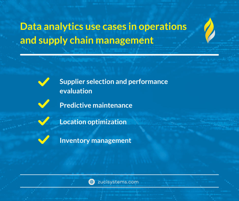 Data analytics use cases in operations and supply chain management